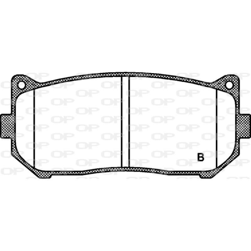 Jeu de 4 plaquettes de frein arrière OPEN PARTS BPA0649.02 - Visuel 2