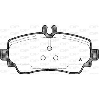 Jeu de 4 plaquettes de frein avant OPEN PARTS OEM A1684201320