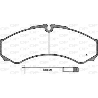 Jeu de 4 plaquettes de frein avant OPEN PARTS OEM 42548194 Jeu de 4 plaquettes de frein avant OPEN PARTS OEM 42548194