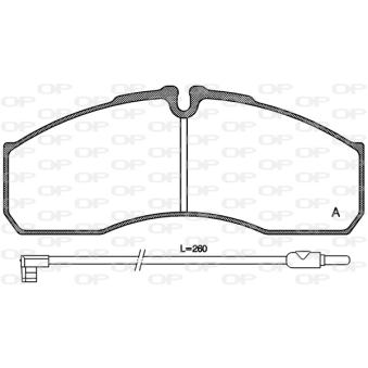 Jeu de 4 plaquettes de frein avant OPEN PARTS OEM 41060MB225