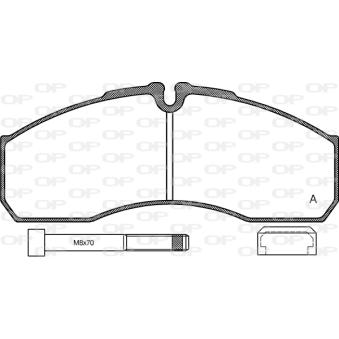 Jeu de 4 plaquettes de frein avant OPEN PARTS OEM 410609X129