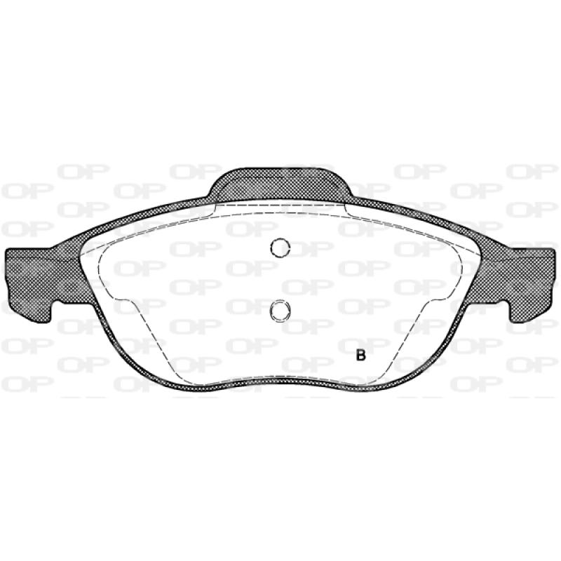Jeu de 4 plaquettes de frein avant OPEN PARTS BPA0660.02 - Visuel 2