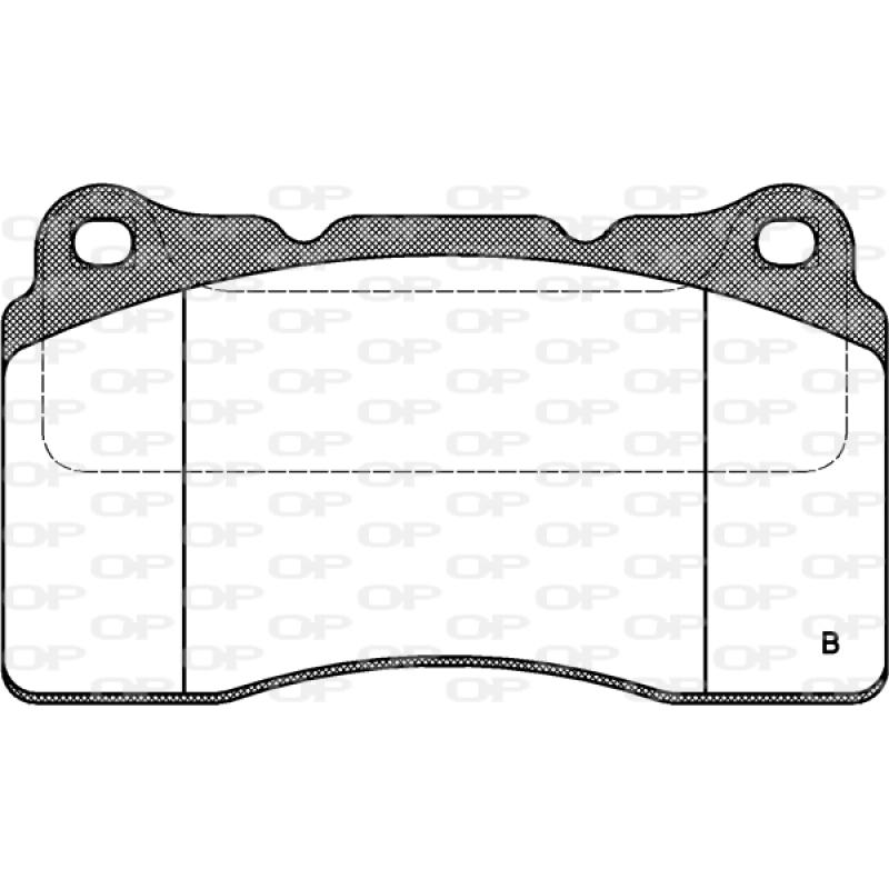 Jeu de 4 plaquettes de frein avant OPEN PARTS BPA0666.02 - Visuel 2