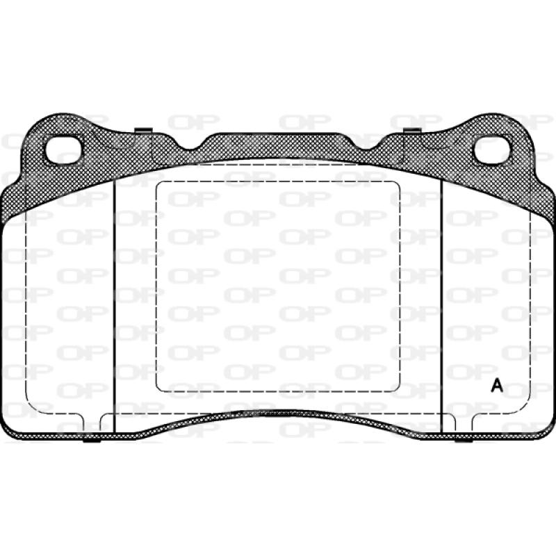 Jeu de 4 plaquettes de frein avant OPEN PARTS BPA0666.10 - Visuel 1