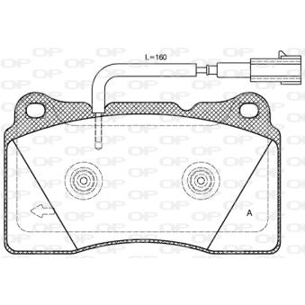 Jeu de 4 plaquettes de frein avant OPEN PARTS OEM 77365490