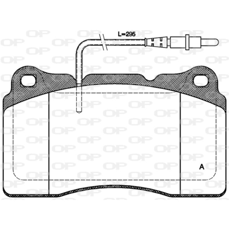 Jeu de 4 plaquettes de frein avant OPEN PARTS BPA0666.14 - Visuel 1