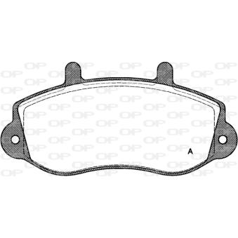 Jeu de 4 plaquettes de frein avant OPEN PARTS OEM 4404777