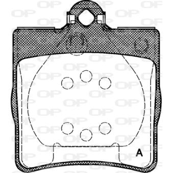 Jeu de 4 plaquettes de frein arrière OPEN PARTS [BPA0678.00]