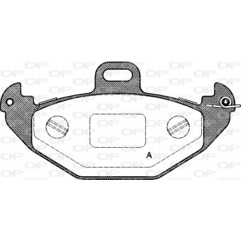 Jeu de 4 plaquettes de frein arrière OPEN PARTS OEM 7701205491 Jeu de 4 plaquettes de frein arrière OPEN PARTS OEM 7701205491