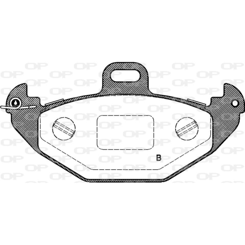Jeu de 4 plaquettes de frein arrière OPEN PARTS BPA0686.00 - Visuel 2