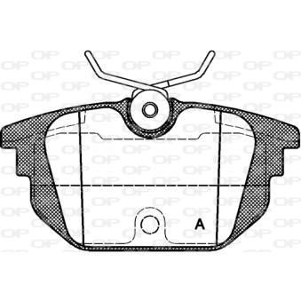Jeu de 4 plaquettes de frein arrière OPEN PARTS OEM 77362087