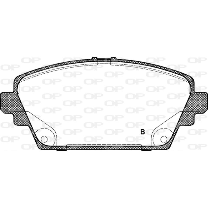 Jeu de 4 plaquettes de frein avant OPEN PARTS BPA0694.02 - Visuel 2