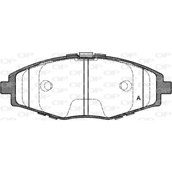 Jeu de 4 plaquettes de frein avant OPEN PARTS OEM 01110040240