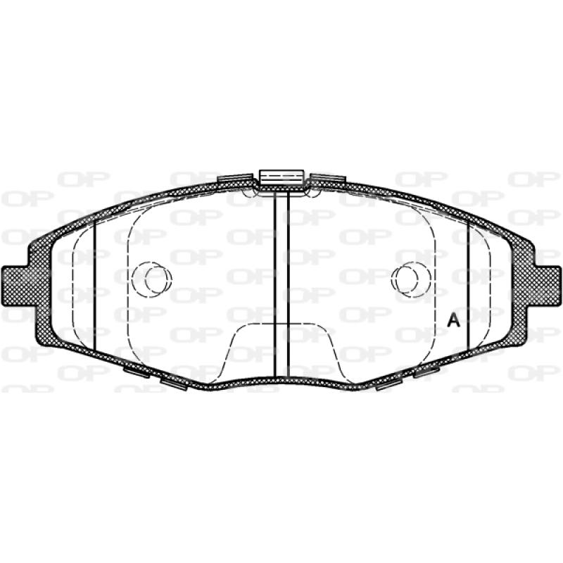 Jeu de 4 plaquettes de frein avant OPEN PARTS BPA0696.00 - Visuel 1