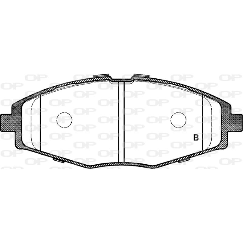 Jeu de 4 plaquettes de frein avant OPEN PARTS BPA0696.00 - Visuel 2