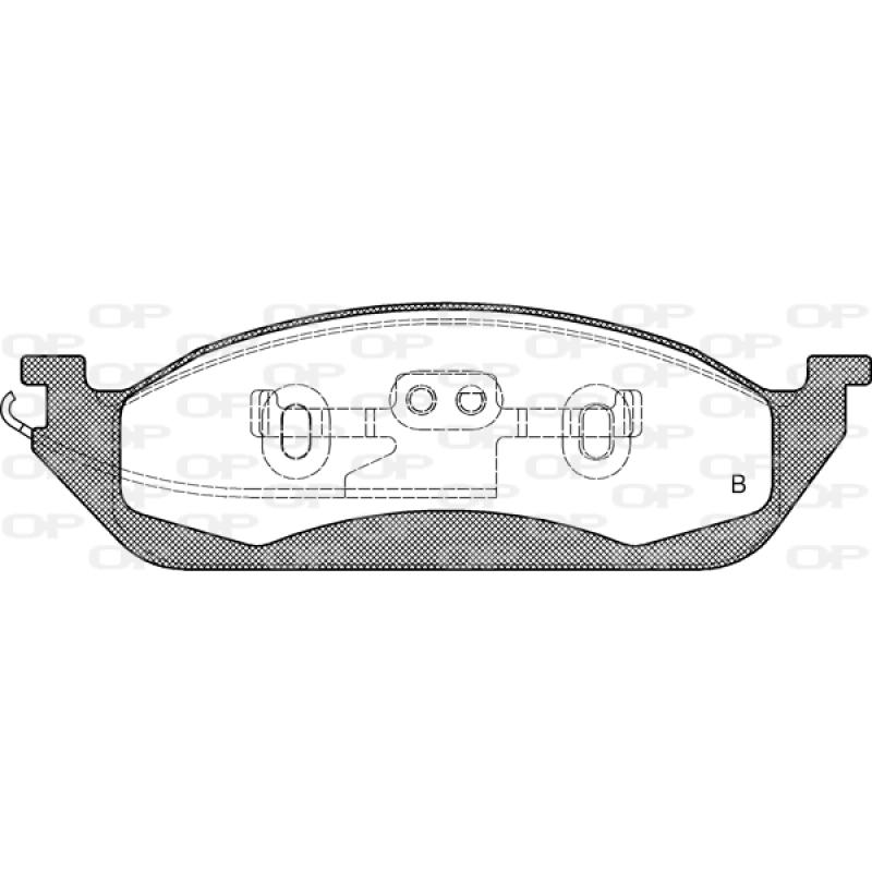 Jeu de 4 plaquettes de frein avant OPEN PARTS BPA0697.01 - Visuel 2