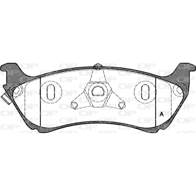 Jeu de 4 plaquettes de frein arrière OPEN PARTS BPA0698.01 - Visuel 1