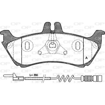 Jeu de 4 plaquettes de frein arrière OPEN PARTS OEM 1634201420 Jeu de 4 plaquettes de frein arrière OPEN PARTS OEM 1634201420