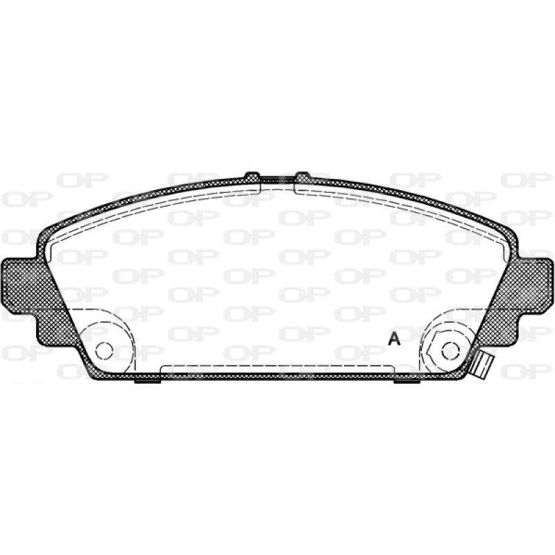 Jeu de 4 plaquettes de frein avant OPEN PARTS BPA0700.02 - Visuel 1