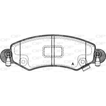 Jeu de 4 plaquettes de frein avant OPEN PARTS OEM 1605976