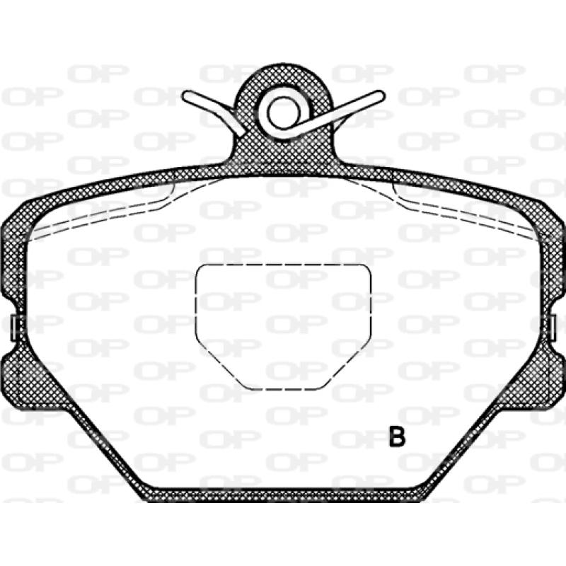 Jeu de 4 plaquettes de frein avant OPEN PARTS BPA0705.02 - Visuel 2