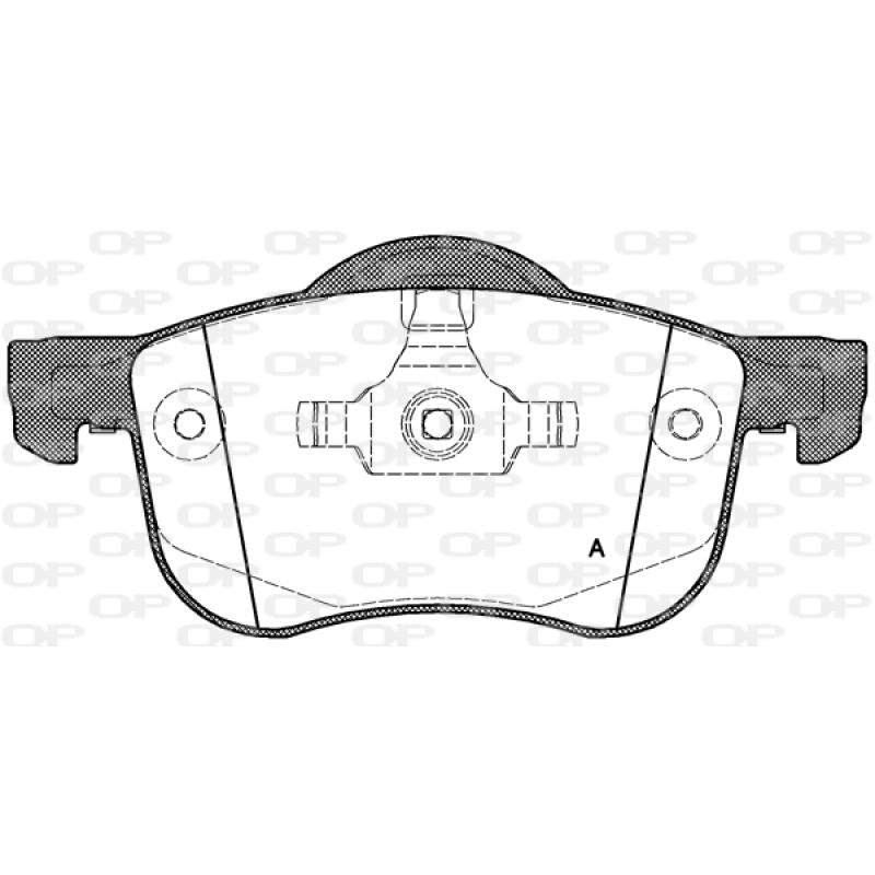 Jeu de 4 plaquettes de frein avant OPEN PARTS BPA0713.00 - Visuel 1