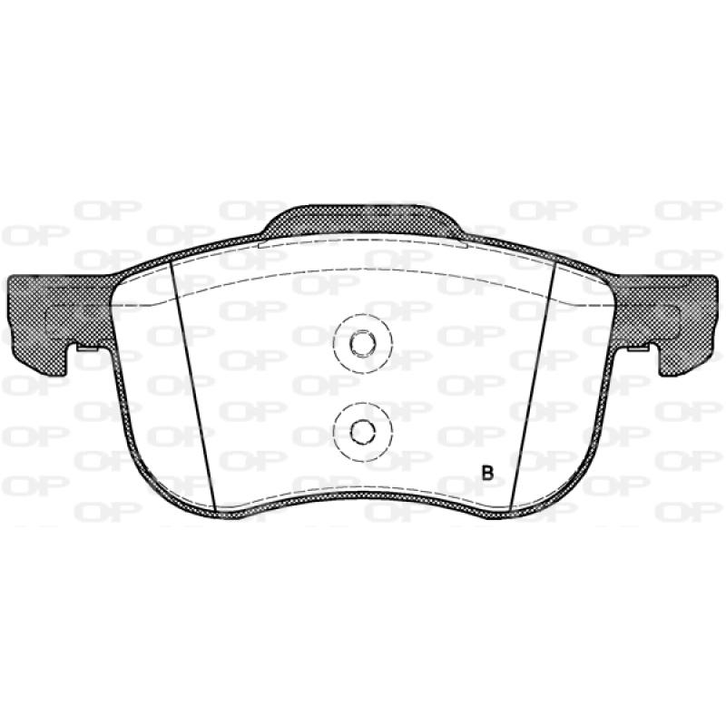 Jeu de 4 plaquettes de frein avant OPEN PARTS BPA0713.00 - Visuel 2