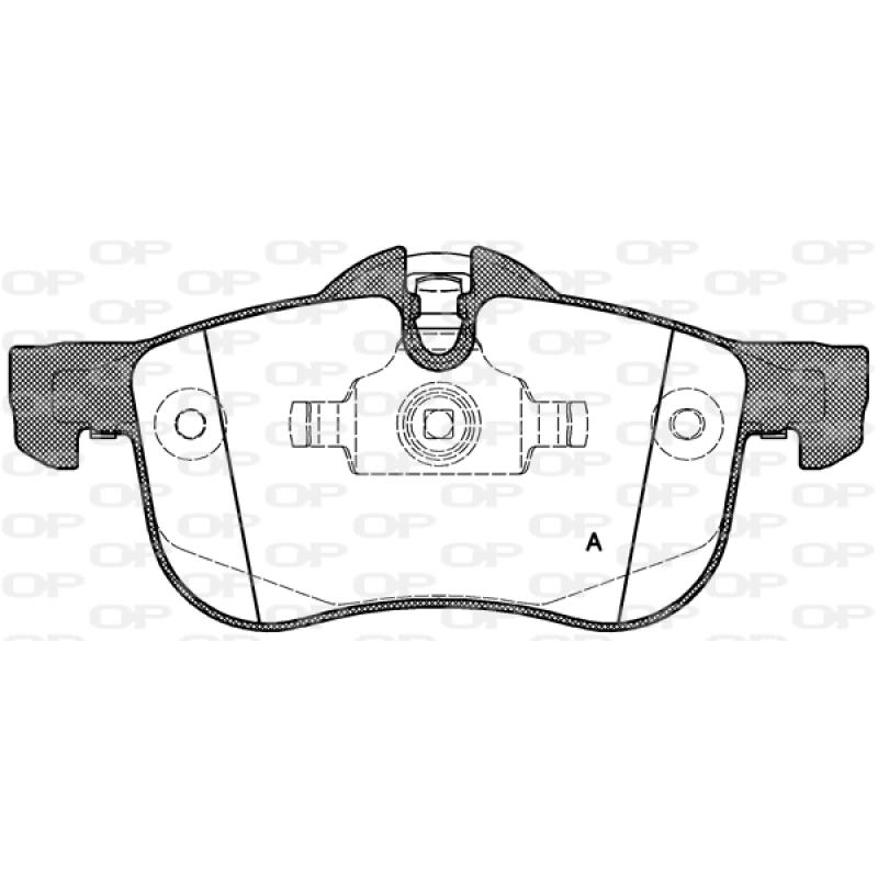Jeu de 4 plaquettes de frein avant OPEN PARTS BPA0719.00 - Visuel 1