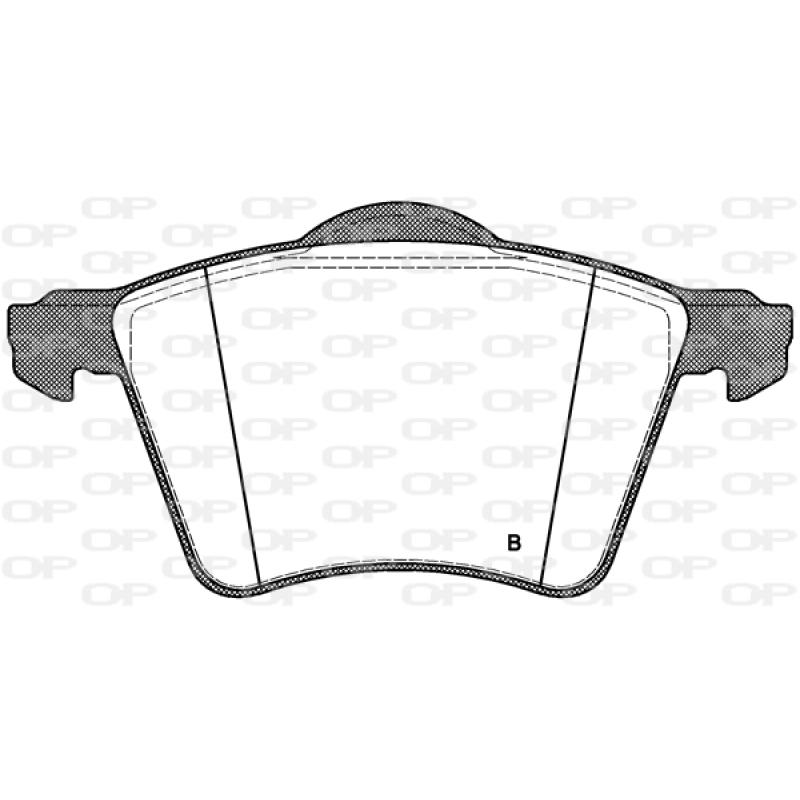 Jeu de 4 plaquettes de frein avant OPEN PARTS BPA0721.02 - Visuel 2