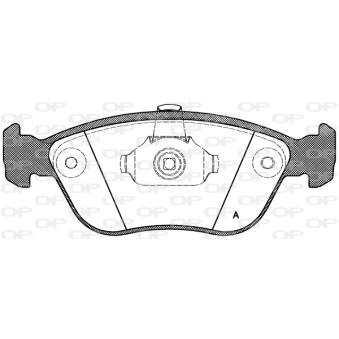 Jeu de 4 plaquettes de frein avant OPEN PARTS OEM 9485593