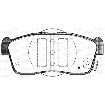Jeu de 4 plaquettes de frein avant OPEN PARTS OEM 4465B1380 Jeu de 4 plaquettes de frein avant OPEN PARTS OEM 4465B1380