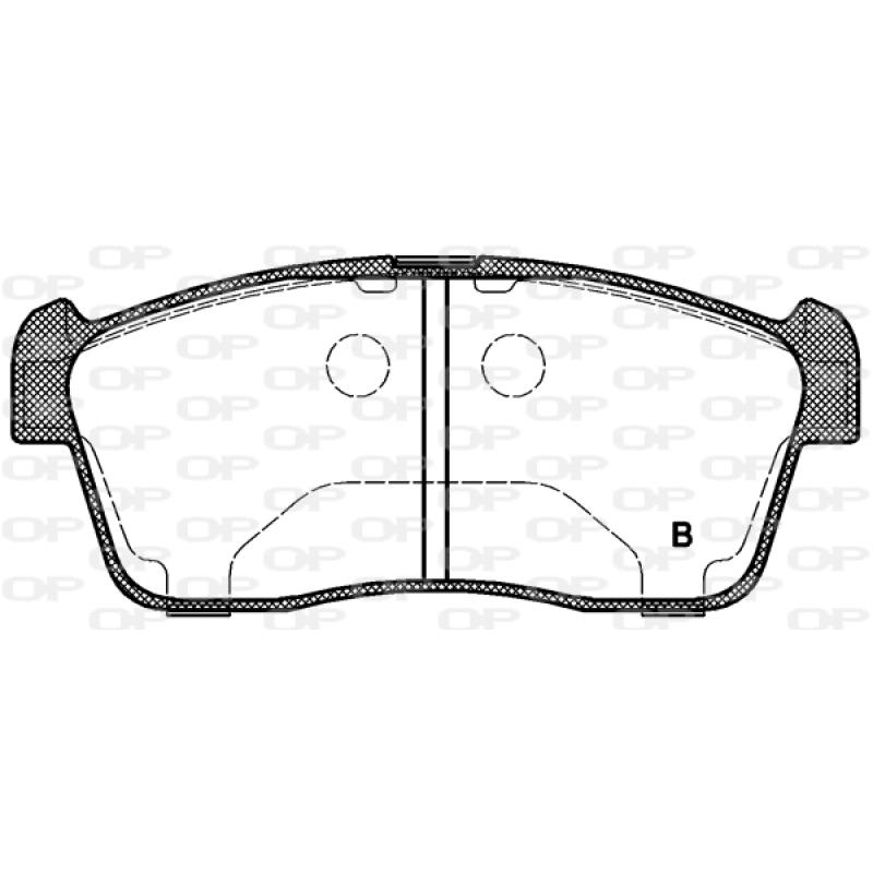 Jeu de 4 plaquettes de frein avant OPEN PARTS BPA0724.02 - Visuel 2