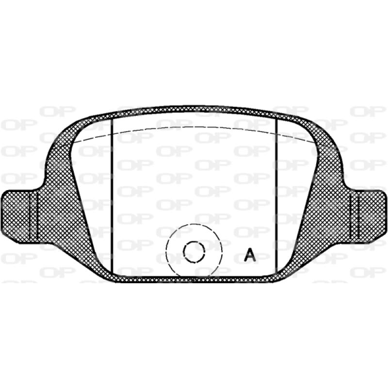 Jeu de 4 plaquettes de frein arrière OPEN PARTS BPA0727.00 - Visuel 1