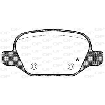 Jeu de 4 plaquettes de frein arrière OPEN PARTS OEM 9949332 Jeu de 4 plaquettes de frein arrière OPEN PARTS OEM 9949332