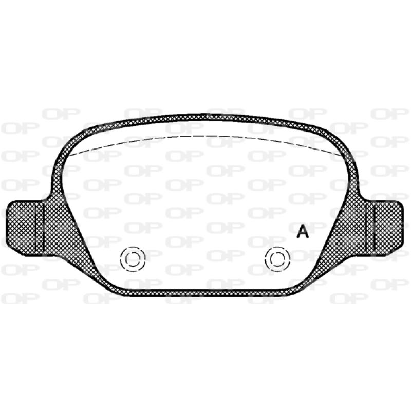 Jeu de 4 plaquettes de frein arrière OPEN PARTS BPA0727.20 - Visuel 1