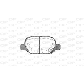 Jeu de 4 plaquettes de frein arrière OPEN PARTS OEM 77366453