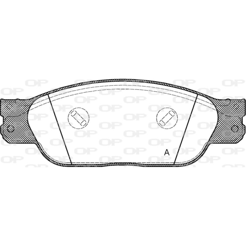 Jeu de 4 plaquettes de frein avant OPEN PARTS BPA0731.00 - Visuel 1