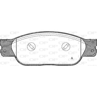 Jeu de 4 plaquettes de frein avant OPEN PARTS OEM C2C23786
