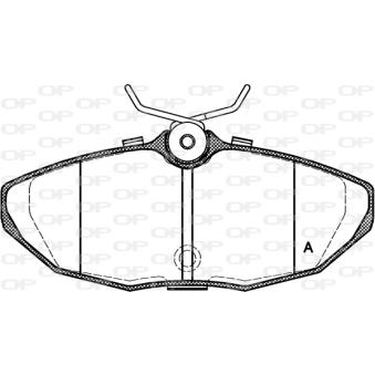 Jeu de 4 plaquettes de frein arrière OPEN PARTS OEM C2C20585