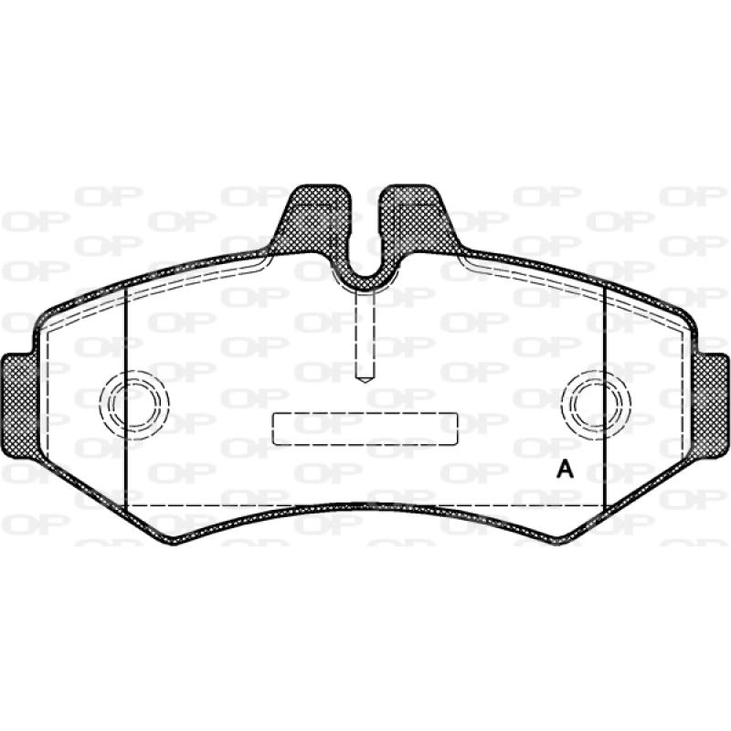 Jeu de 4 plaquettes de frein arrière OPEN PARTS BPA0733.00 - Visuel 1
