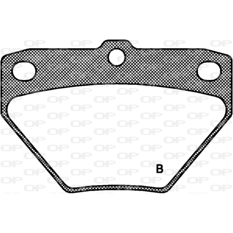 Jeu de 4 plaquettes de frein arrière OPEN PARTS BPA0741.02 - Visuel 2