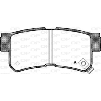 Jeu de 4 plaquettes de frein arrière OPEN PARTS OEM 583023AA20
