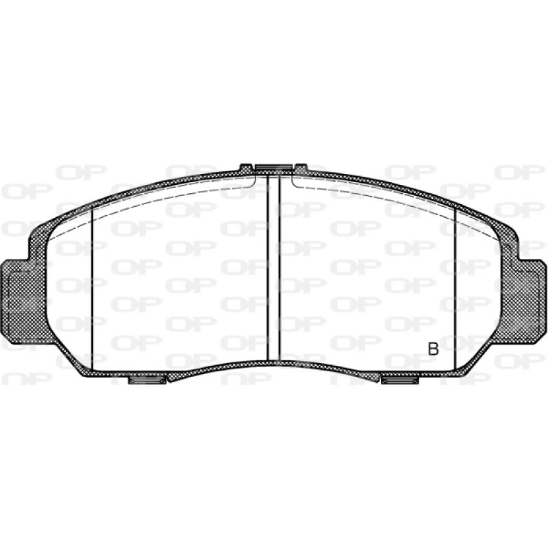 Jeu de 4 plaquettes de frein avant OPEN PARTS BPA0747.12 - Visuel 1