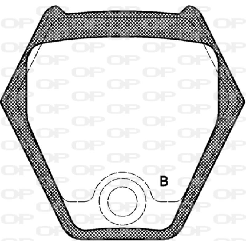 Jeu de 4 plaquettes de frein avant OPEN PARTS BPA0752.02 - Visuel 1