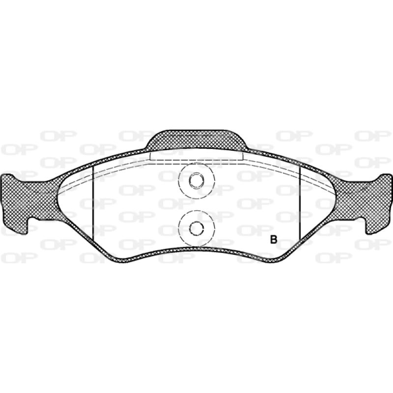 Jeu de 4 plaquettes de frein avant OPEN PARTS BPA0765.00 - Visuel 2