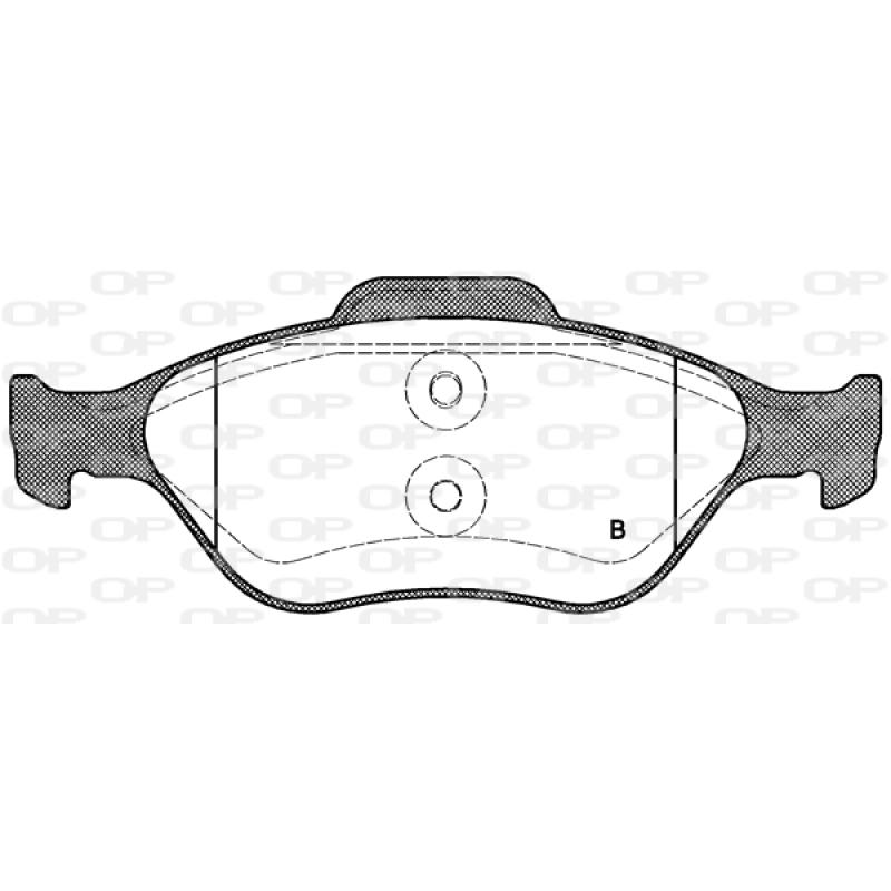 Jeu de 4 plaquettes de frein avant OPEN PARTS BPA0766.00 - Visuel 2