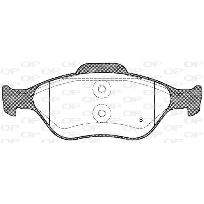 Jeu de 4 plaquettes de frein avant OPEN PARTS BPA0766.12 - Visuel 2