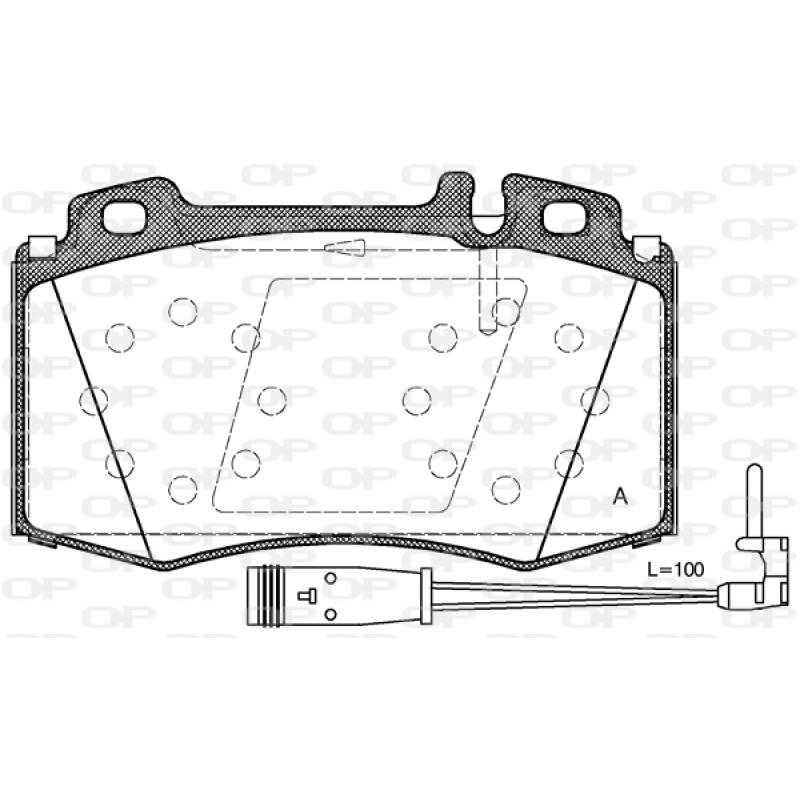 Jeu de 4 plaquettes de frein avant OPEN PARTS BPA0769.02 - Visuel 1