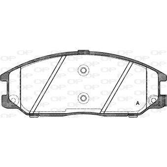 Jeu de 4 plaquettes de frein avant OPEN PARTS OEM 4813008BA0