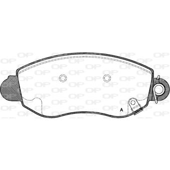 Jeu de 4 plaquettes de frein avant OPEN PARTS OEM 1135167 Jeu de 4 plaquettes de frein avant OPEN PARTS OEM 1135167